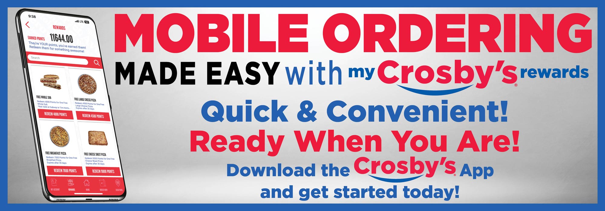 Mobile Ordering Made Easy with My Crosby's Rewards